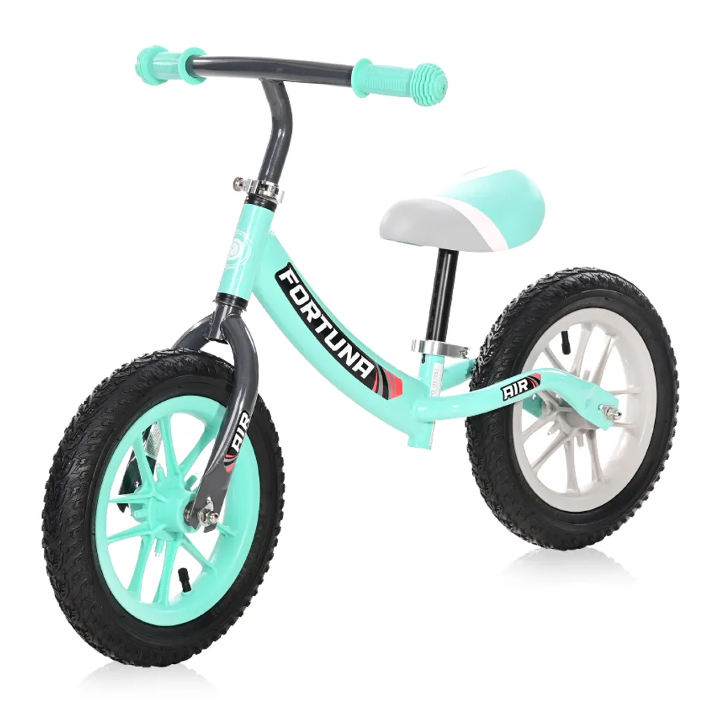 Poussette FORTUNA AIR Glowing Rims grise et verte à jantes lumineuses