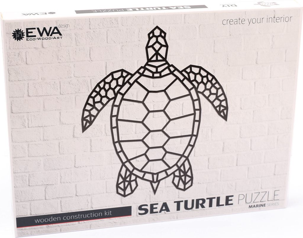 Holz Wandpuzzle - Schildkröte 84 Cm