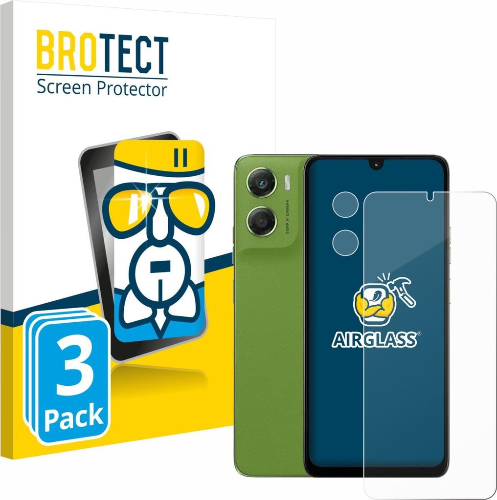 3x BROTECT Schutzglas für Motorola Moto G06 Power (Display+Kamera) Schutzfolie Panzer Folie Glas Display Schutz klar