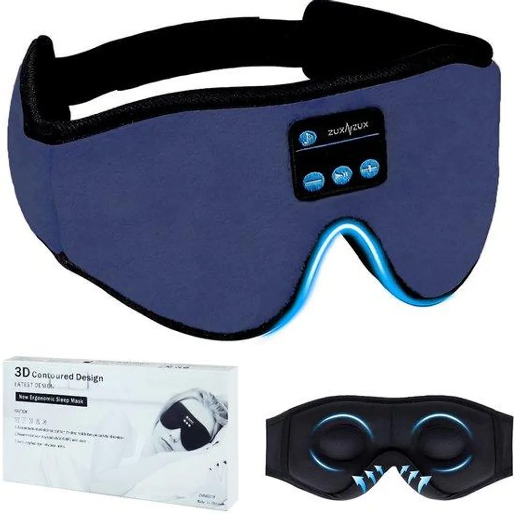 Masque de nuit Bluetooth 3D ergonomique pour dormeur sur le côté Pro