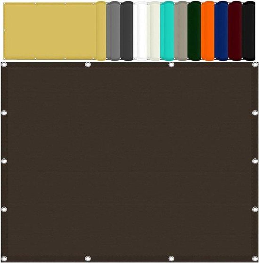 Schaduwdoek 160x500 cm - 98% UV-Filter - Buiten - Bruin