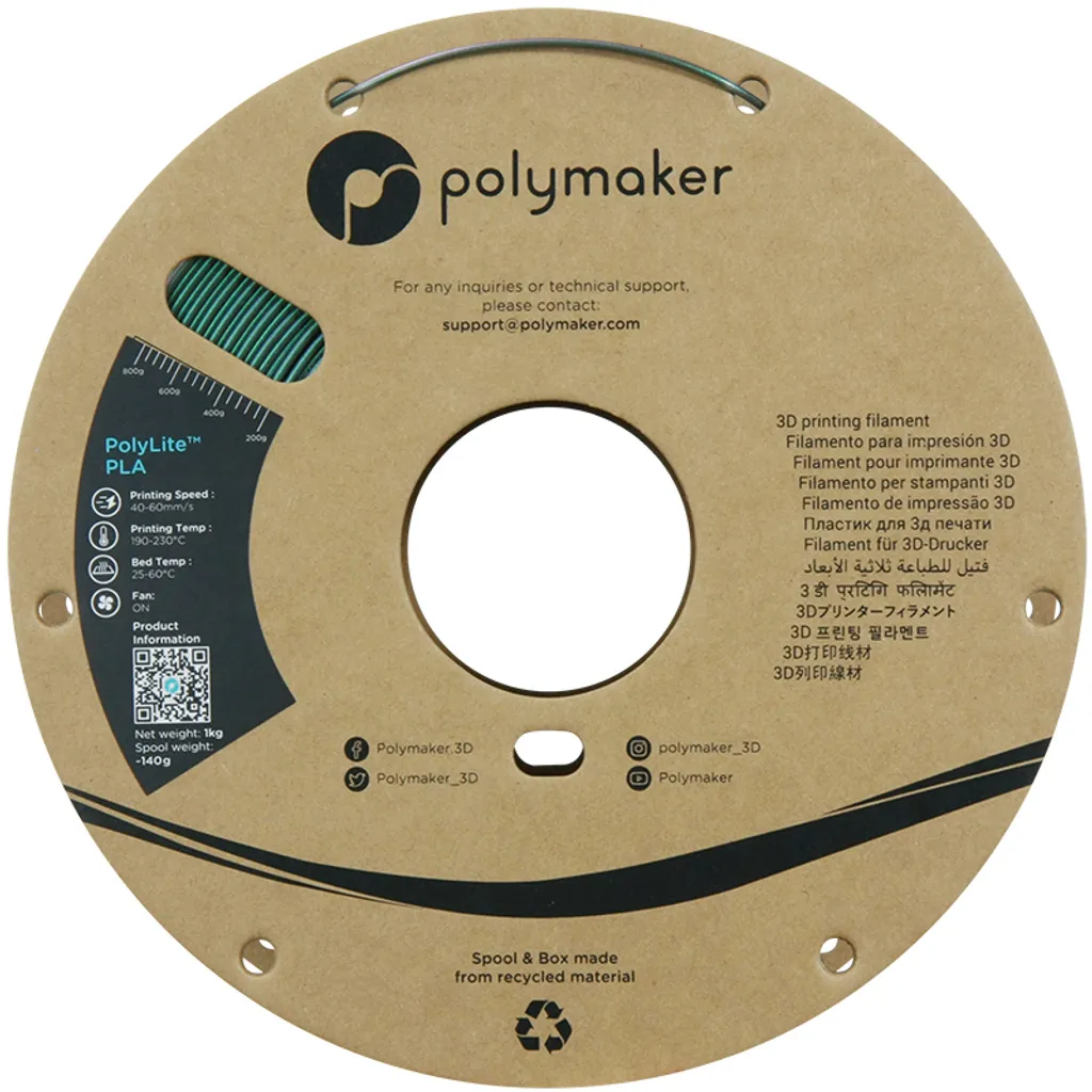 Polymaker PolyLite PLA Starlight Comet 1.75mm 1kg filament 3D précis - 4