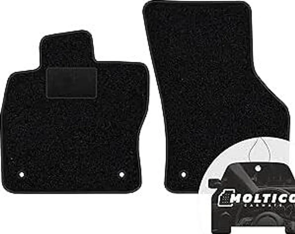 Tappeti Anteriori per VW Passat B1 (73-88) moto-MOLTICO Velour Nero