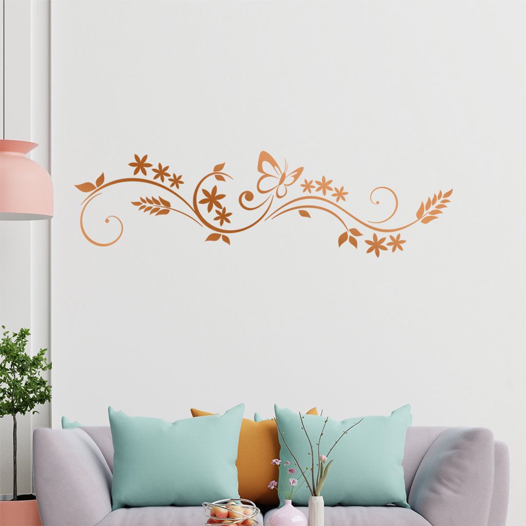 Tribal - Sterne - Schmetterling Wandtattoo in 6 Größen - Wandaufkleber Wall Sticker - Dekoration, Küche, Wohnzimmer, Schlafzimmer, Badezimmer
