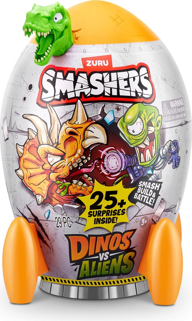Smashers Dino vs Aliens Medium, 3 Jahr(e), Mehrfarbig, Kunststoff