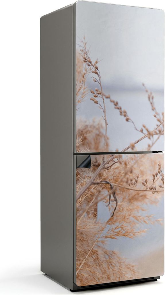 Natürliche Pflanzen am Wasser – Magnetische Kühlschrank Abdeckung – Dekorfolie magnetisch Küche – Kühlschrank Magnet Deko – selbstklebe...