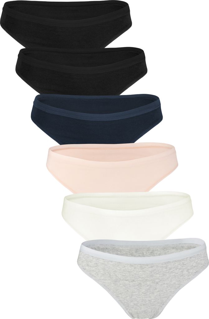 Fabio Farini - 6 Stück Damen Unterhosen - Frauen Tanga aus Baumwolle im sportlichen Schnitt