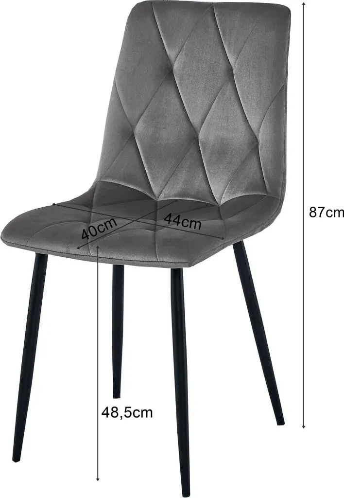 Sedie LIBRA Grigio Scuro: Set 3 Sedute in Legno per Living Moderno - 9