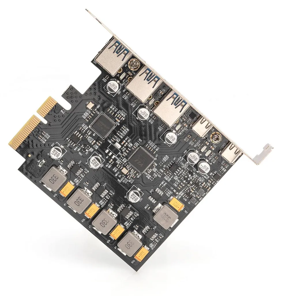 Carte d'extension USB 3.1 Gen2 10Gbps avec 5 ports mixtes Type-C et A - 3