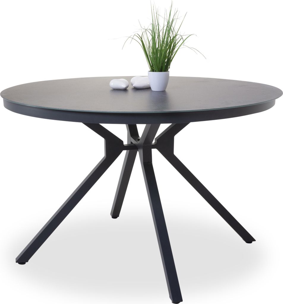 Gartentisch outdoor COMO DH 120x74 cm grau Outdoortisch Balkontisch