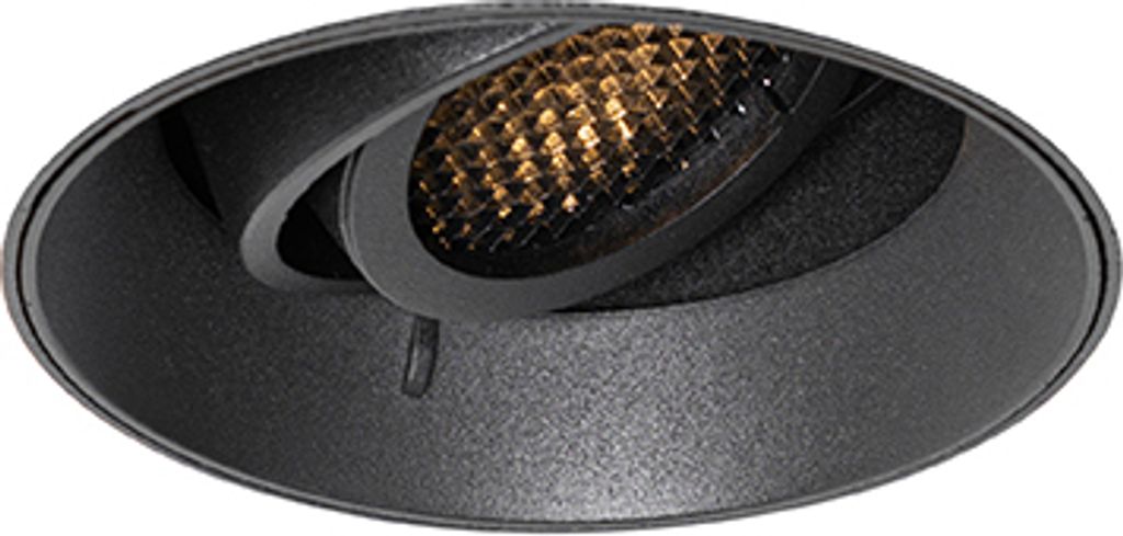 QAZQA - Modern Moderner Einbaustrahler schwarz GU10 rund randlos - Oneon Honey I Wohnzimmer I Schlafzimmer - Aluminium Rund - LED geeignet GU10