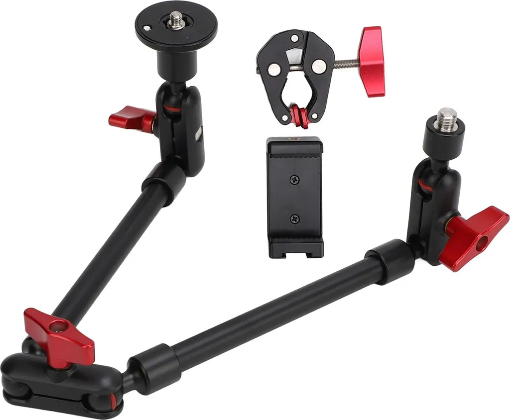 Support de bureau pour microphone et éclairage streaming sur table