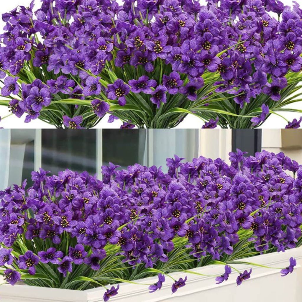 12 Bündel Künstlicher Lavendel – UV-beständig, Wetterfest, 35 Cm, Für Balkon & Garten