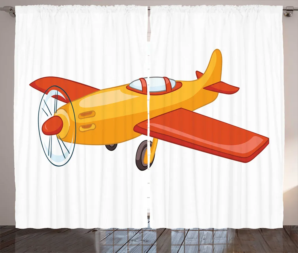 ABAKUHAUS Rideau Avion Rustique 280x225 cm Orange Pâle avec Crochets