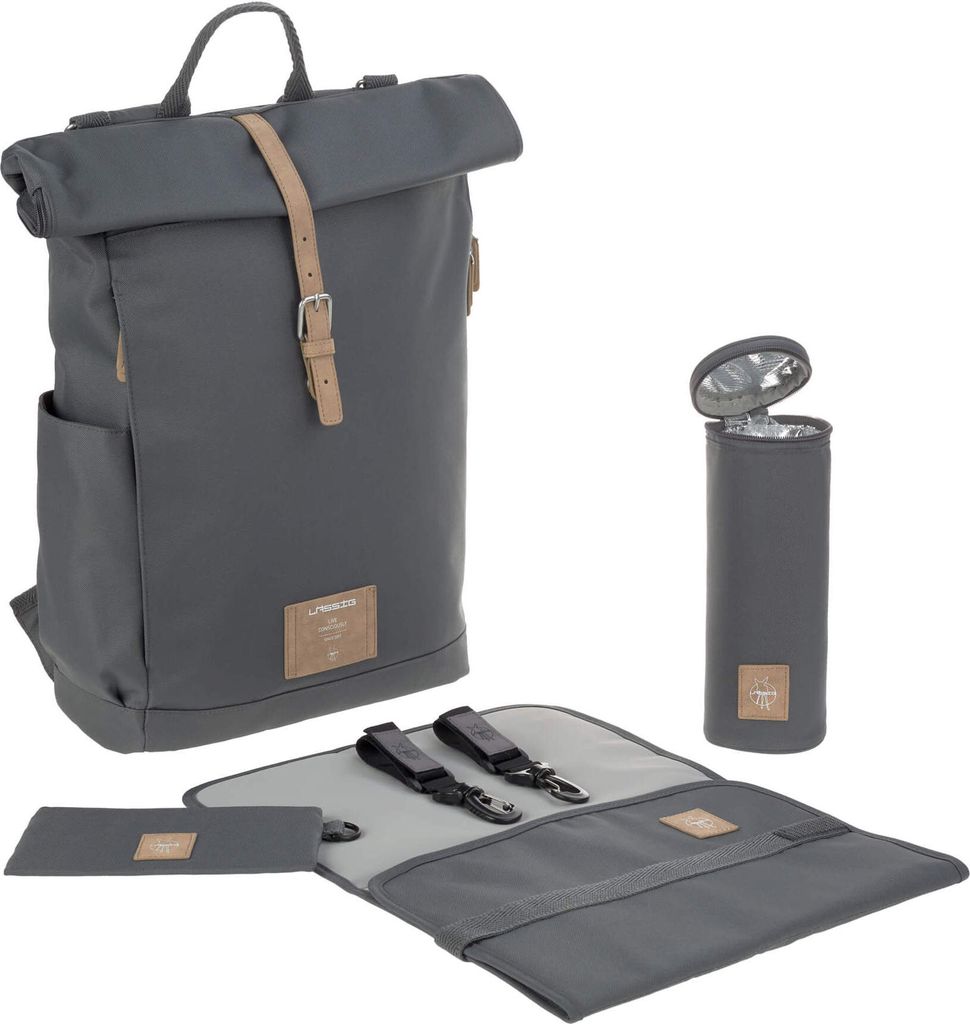 Lässig Wickelrucksack anthrazit Produktbild 