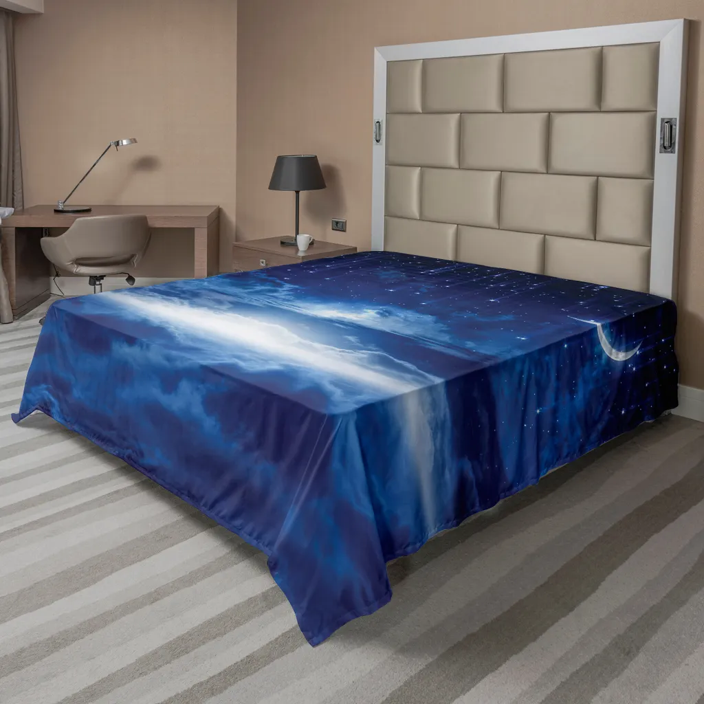 Drap supérieur imprimé Galaxie Mystérieuse en tissu doux 244x205 cm