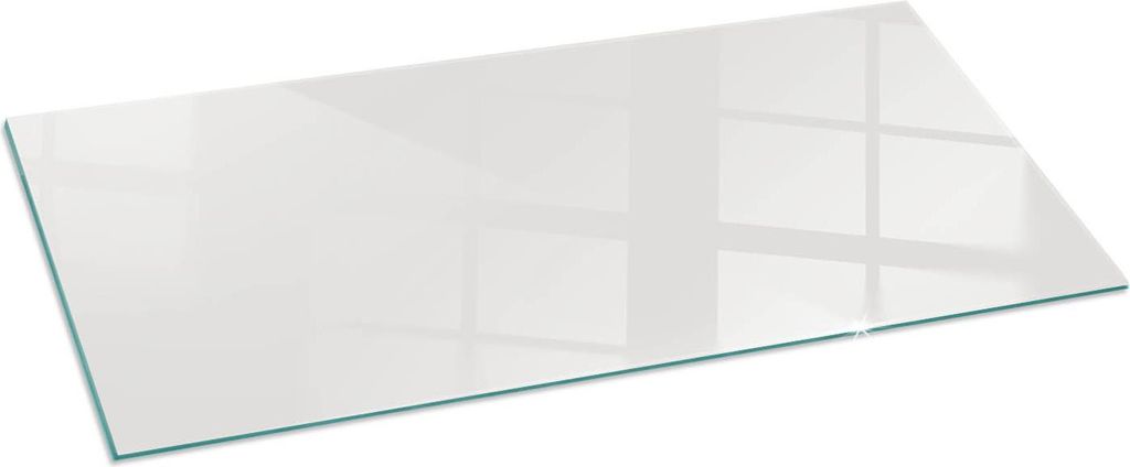 Funkenschutzplatte – Glasbodenplatte für Kaminofen – Kaminunterlage aus Glas – 125x50 cm – Feuerfeste Ofenbodenplatte – Hitzebeständige...