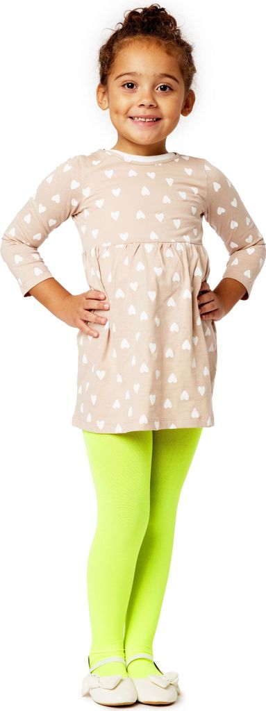 Merry Style Kinder Strumpfhose für Mädchen Microfaser 60 DEN WLSS001 (Neongelb, 140-146)