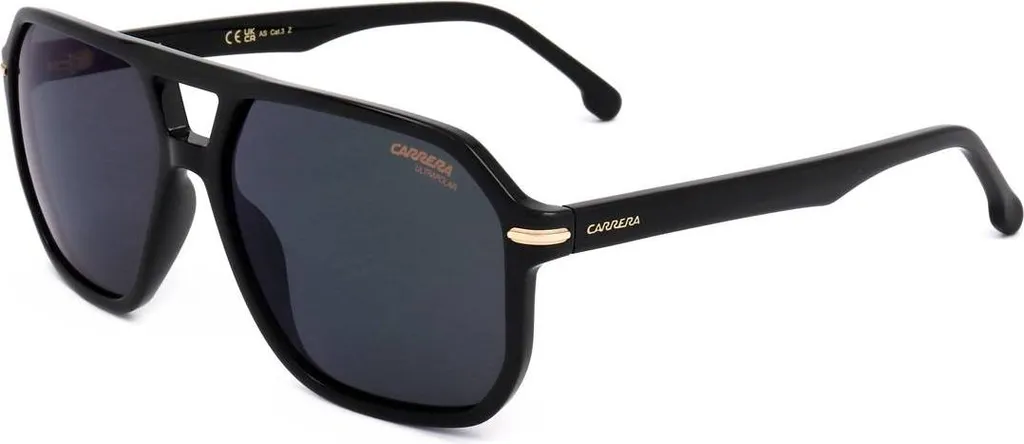 Lunettes Carrera 302/S 2M2/Q3 - Monture Noir et Or Aviateur Chic