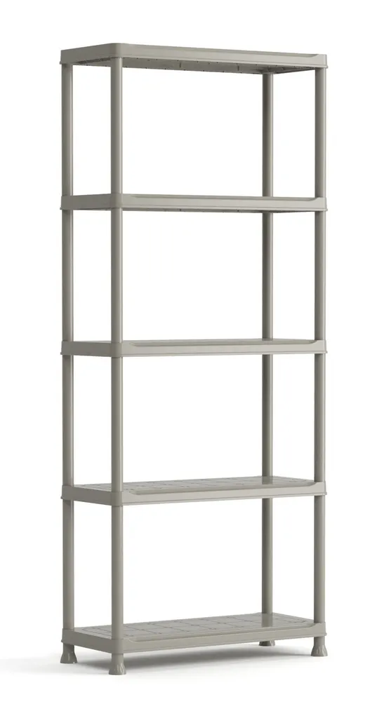 Keter Étagère en Plastique 5 Plateaux 75x32x176 cm - Stockage Robuste Gris