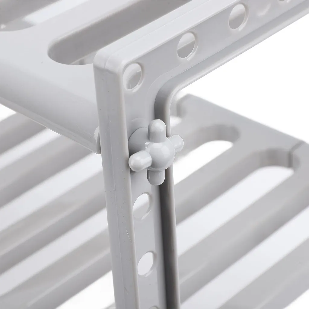 Étagère de rangement de comptoir multifonctionnelle et extensible grise