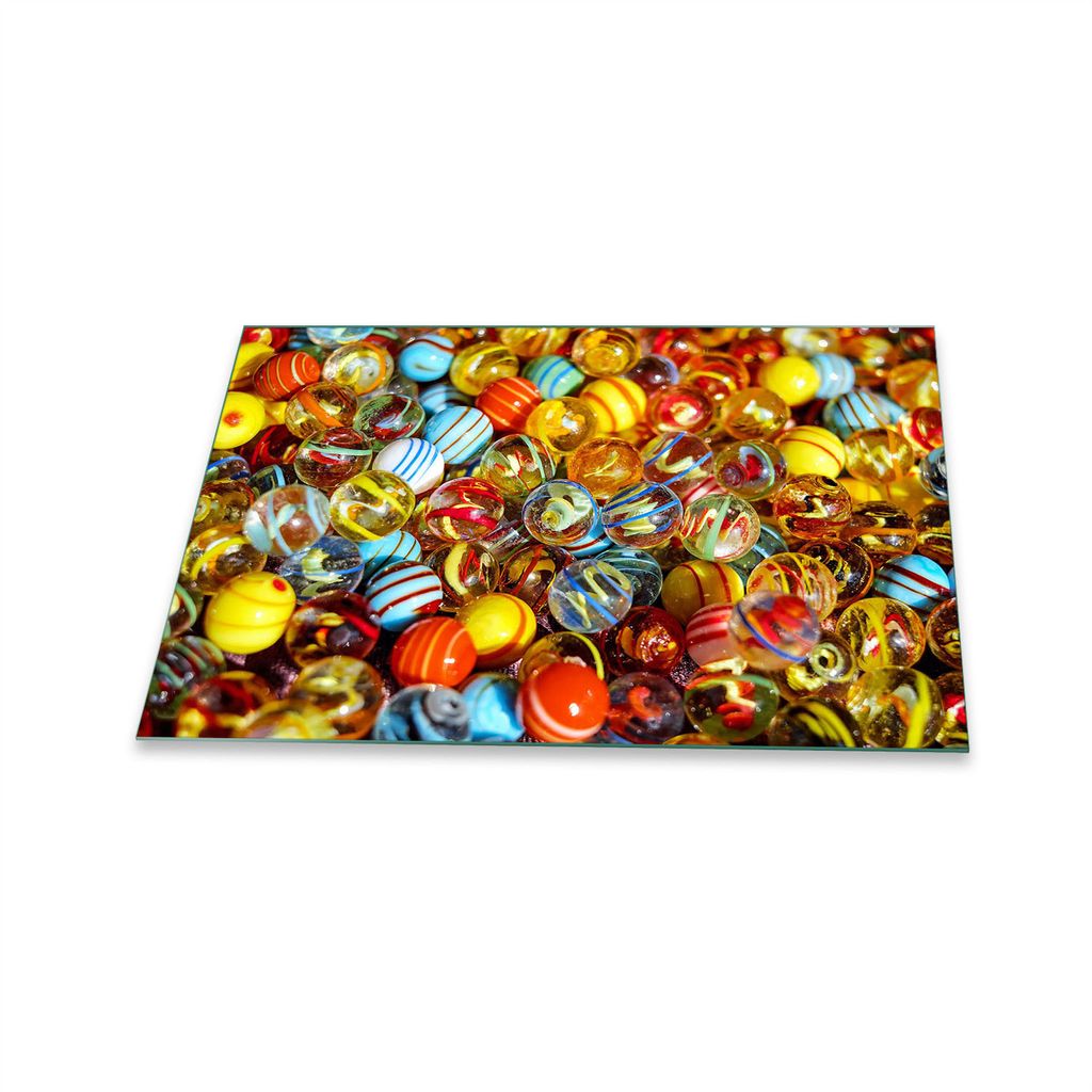 Herdabdeckplatte Glaskeramik 1 Teilig 80x52 Retro Bunt Abdeckung Glas Spritzschutz