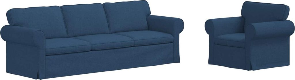 vidaXL Sofa Set 2 pcs Blau 245 x 82 x 80 cm Stoff
