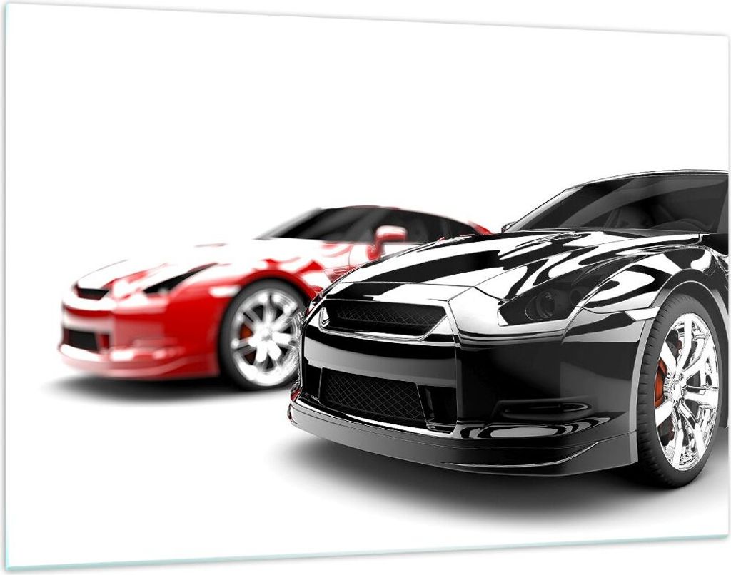 Bilder auf glas - Autos Sport Eleganz - 120x80cm - Glasbilder - Wandbilder - Kunstdruck - zum Aufhängen bereit - Wanddekoration aus Glas - Glas Bi...