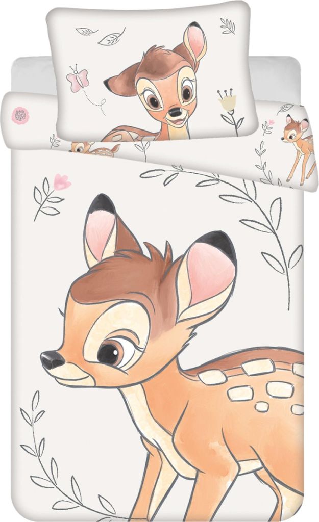 Jerry Fabrics Bettwäsche Bambi Beige baby 100x135, 40x60 cm Produktbild 