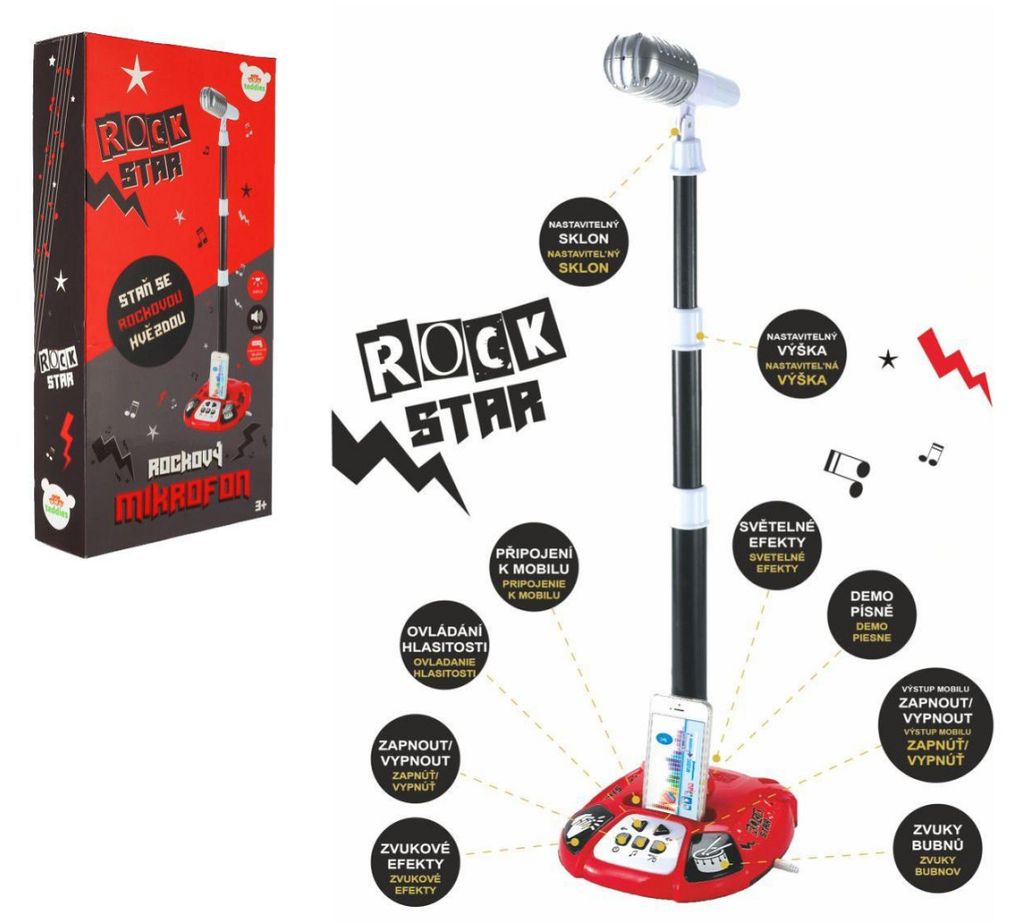 ROCK STAR Karaoke-Mikrofon aus Kunststoff, Produktbild 