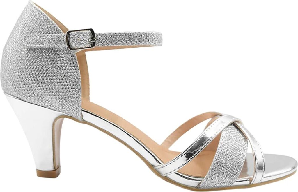 Where ́s That From - Damen Sandalen "Artemis", Kunstleder WM376 (41 EU) (Silber)
