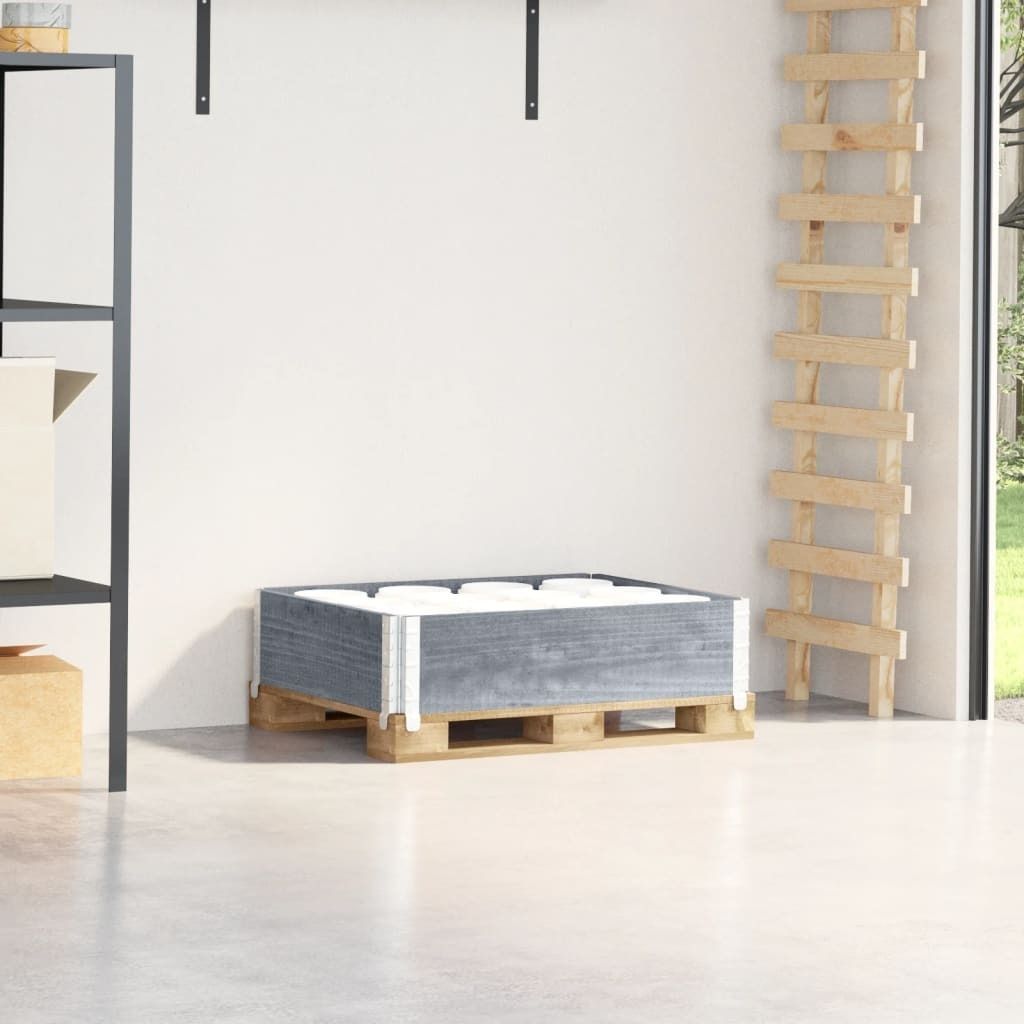 Design New Paletten-Aufsatzrahmen Grau 80x60 cm Massivholz Kiefer - Materialpflege Möbel2025 CHY9030886 1parcel