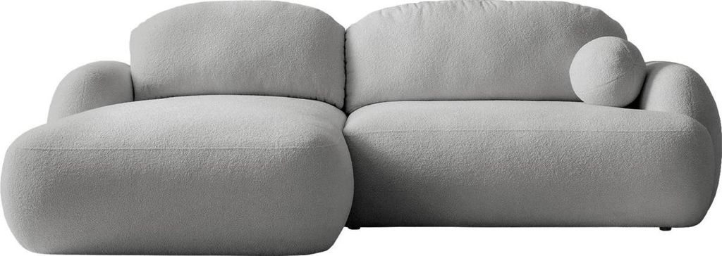 MIRJAN24 Ecksofa Mayo mit Bettkasten und Schlaffunktion, Stilvoll Eckcouch, Rückenlehne in Form beweglicher Kissen (Farbe: Now or Never 83, Seite:...