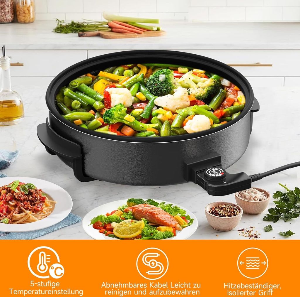 Elektrische pfanne Scheffler elektrisch Pizzapfanne 30cm Produktbild 4