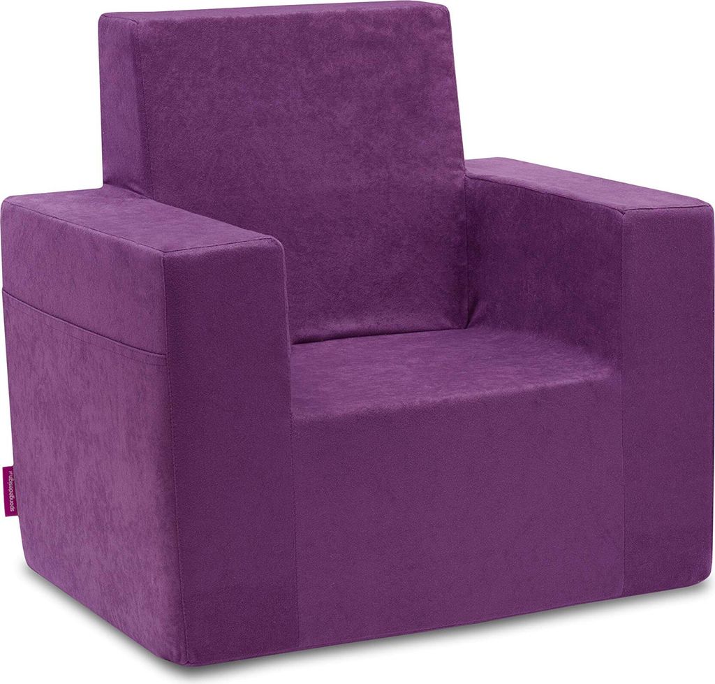 Badum - Kindersessel ab 2 Jahre, Bezug, Griff, Tasche, Geschenkidee - Violett