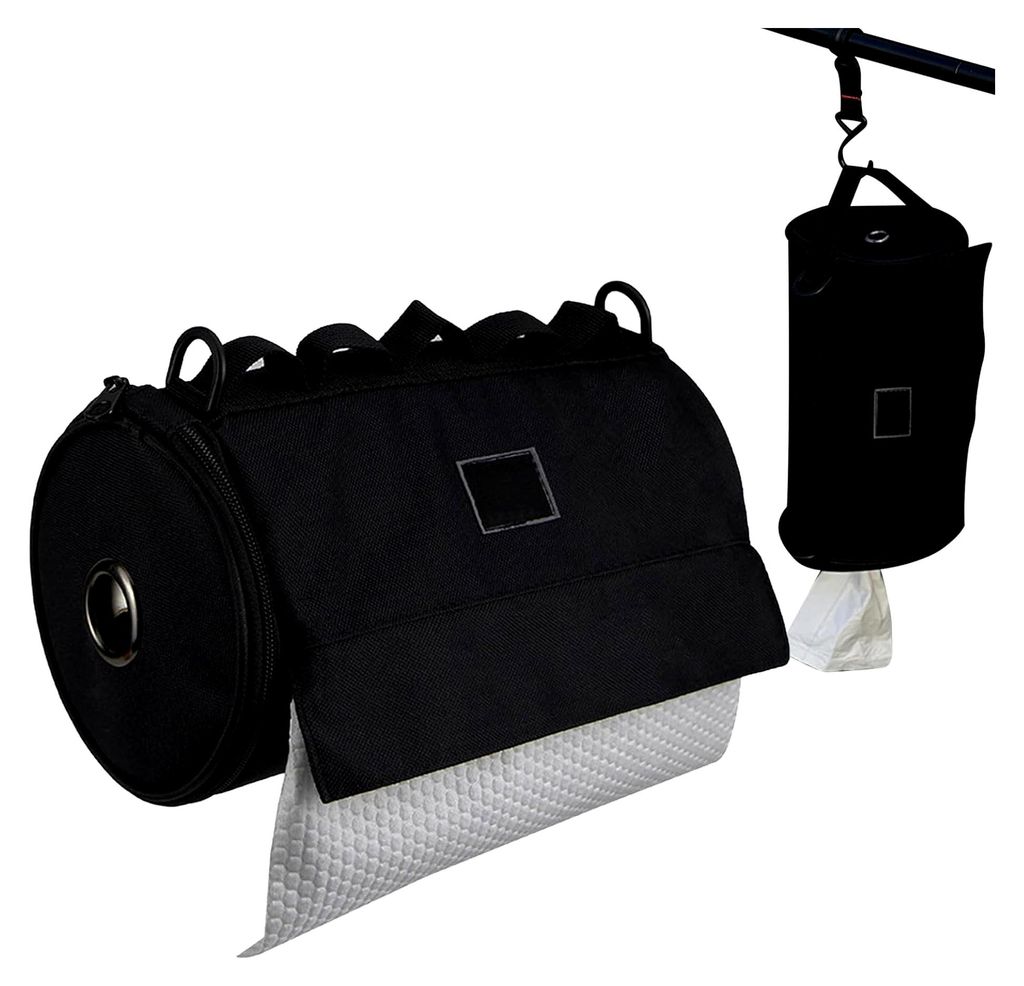 Tragbare Geschirrtuch-Tasche – für Papierrolle, faltbarer Reise-Handtuchhalter, Hänge-Organizer, kompaktes Campingzubehör für die Küche