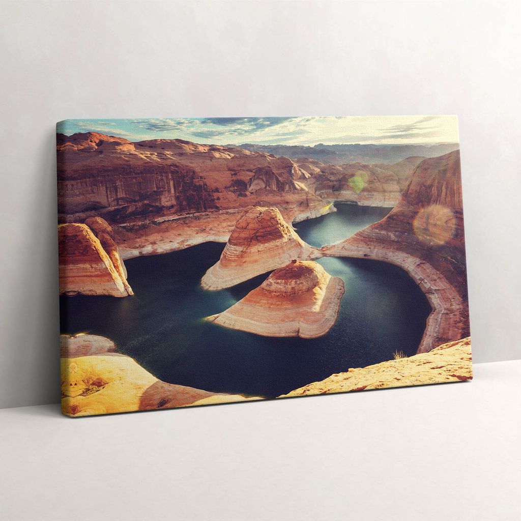 Powel-See USA – Leinwandbild Wandbild – 60x40 cm – Leinwandbilder – Wandbilder – Schlafzimmer – Flur