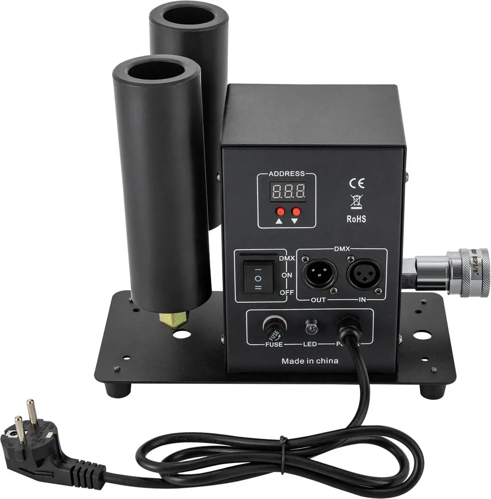 Machine à fumée CO2 Jet DMX512 150W double buse - Contrôle autonome