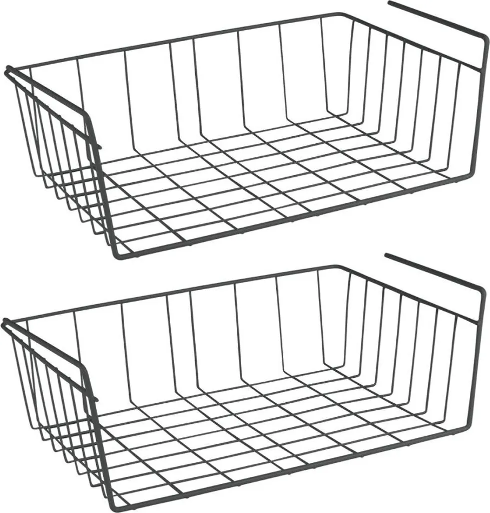 Panier suspendu en métal noir Metaltex Babette 40 cm Design et Pratique