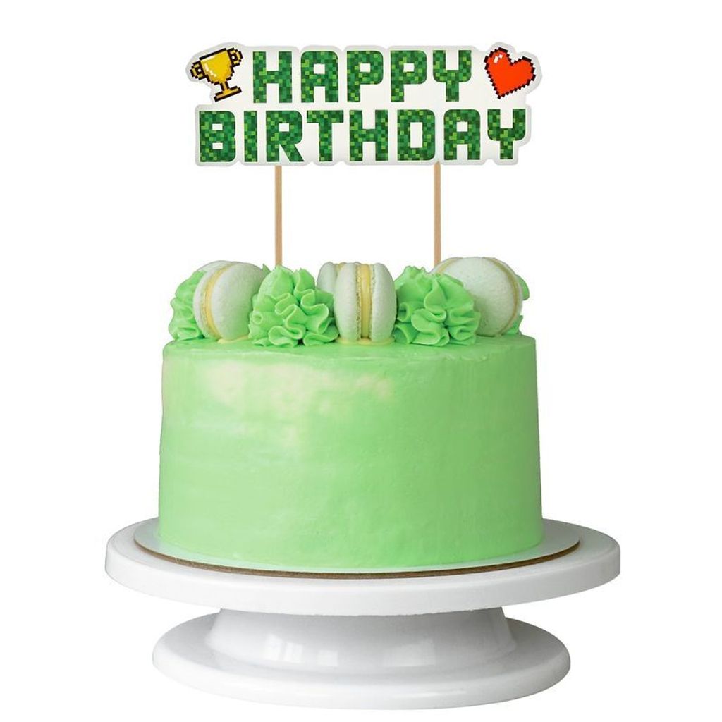 Kuchendekoration "Game On" Gaming Party Happy Birthday