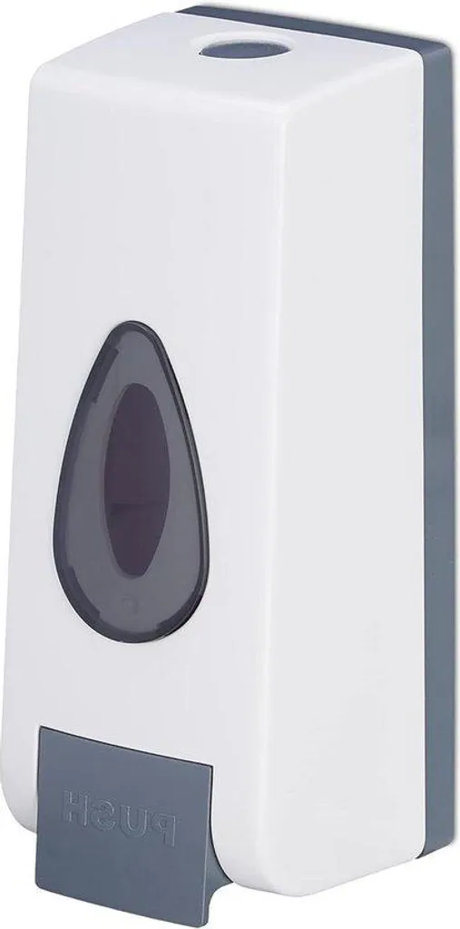Porte-savon manuel blanc 350 ml - Support mural robuste et compact