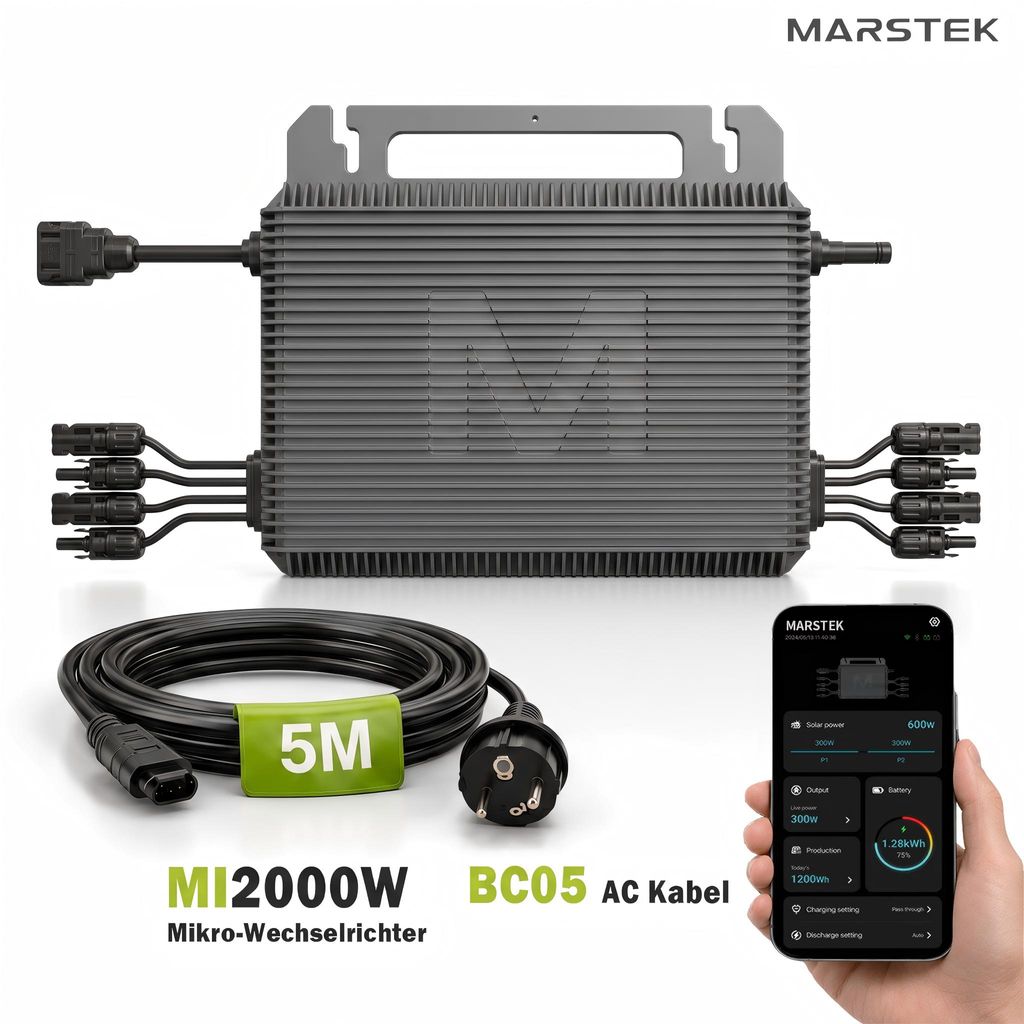 MARSTEK Saturn M Mikrowechselrichter MI2000W mit 4MPPT, Produktbild 