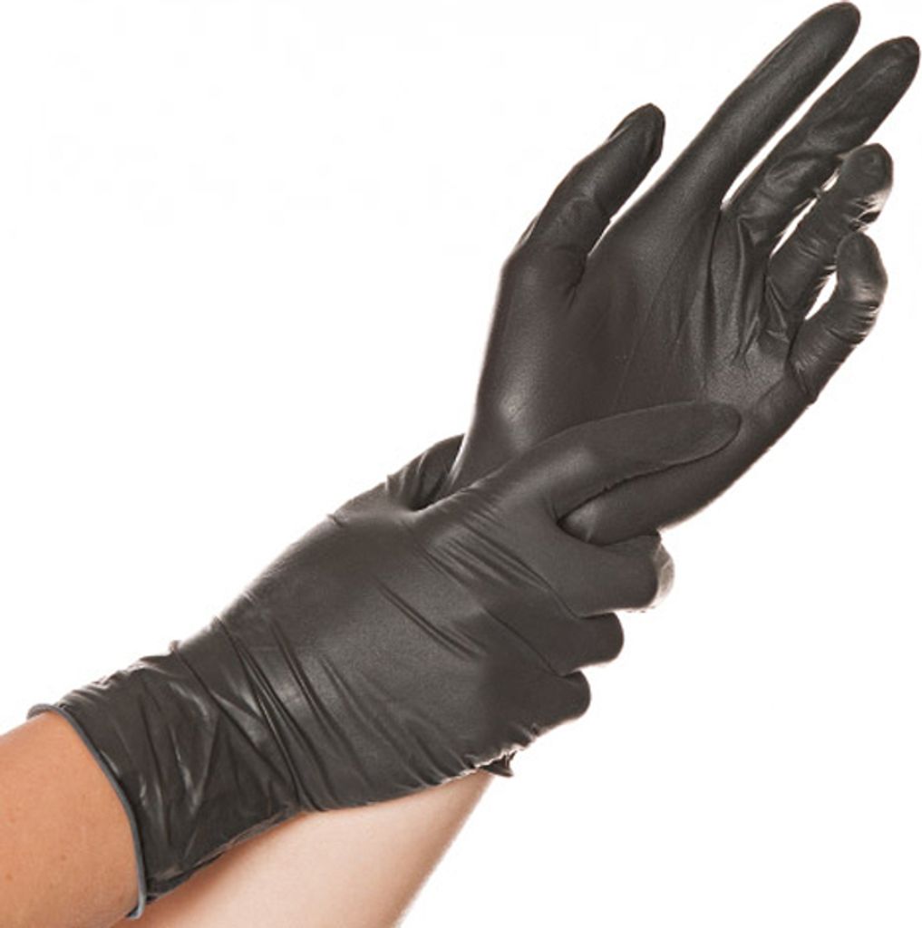 HYGOSTAR Latex Handschuh "DIABLO" HYGOSTAR XL schwarz 100 Stück