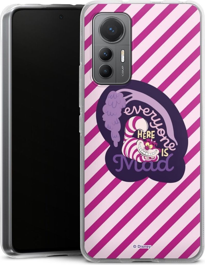 DeinDesign Handyhülle für Xiaomi 12 Lite 5G Silikon Hülle Case Smartphone Schutzhülle Alice im Wunderland Disney Grinsekatze