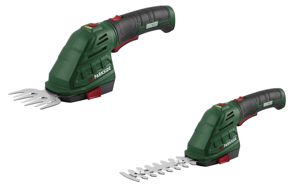 PARKSIDE® 4 V 2-in-1 Akku-Gras- und Strauchschere »PGSA 4 Produktbild 