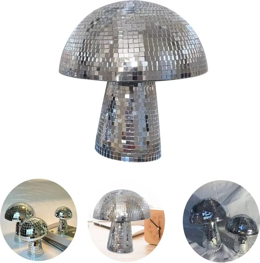 Boule de disco champignon pour fête mariage et décoration salon vintage
