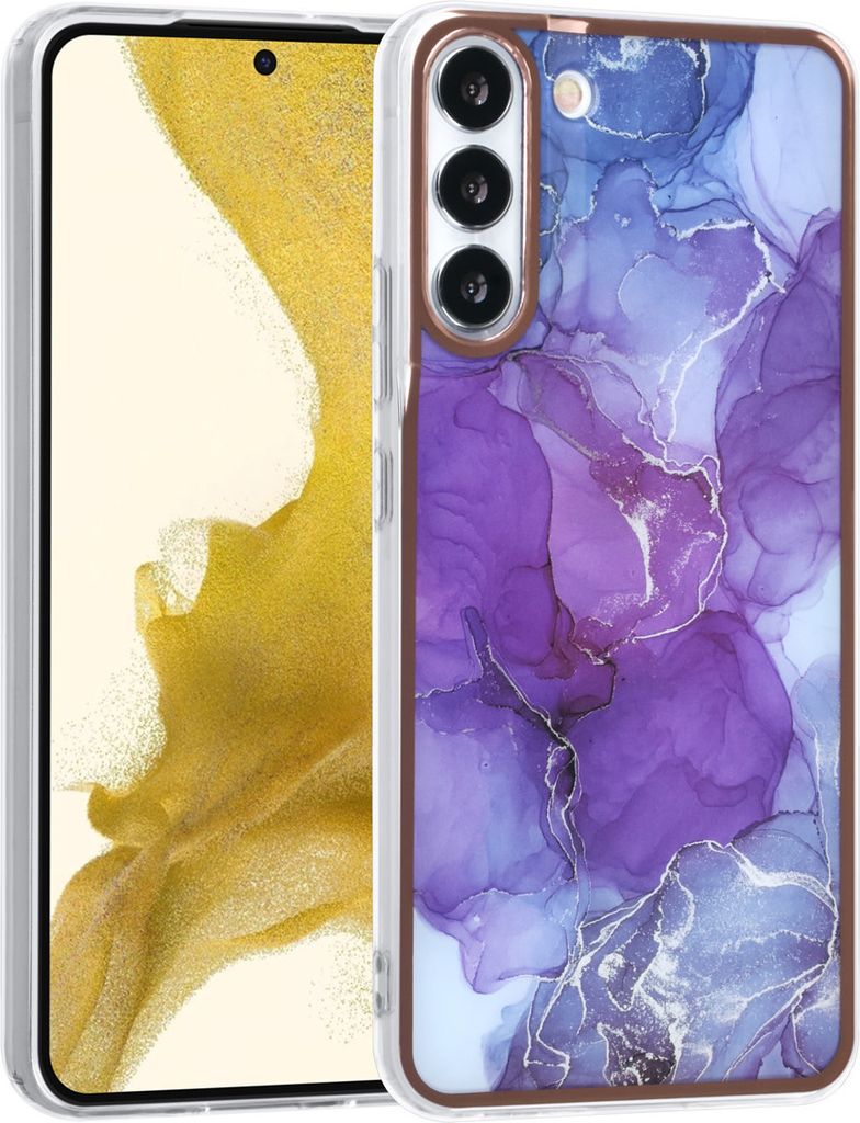 UNIQ Accessory Samsung Galaxy S22 Plus TPU Backcover - Marble Purple