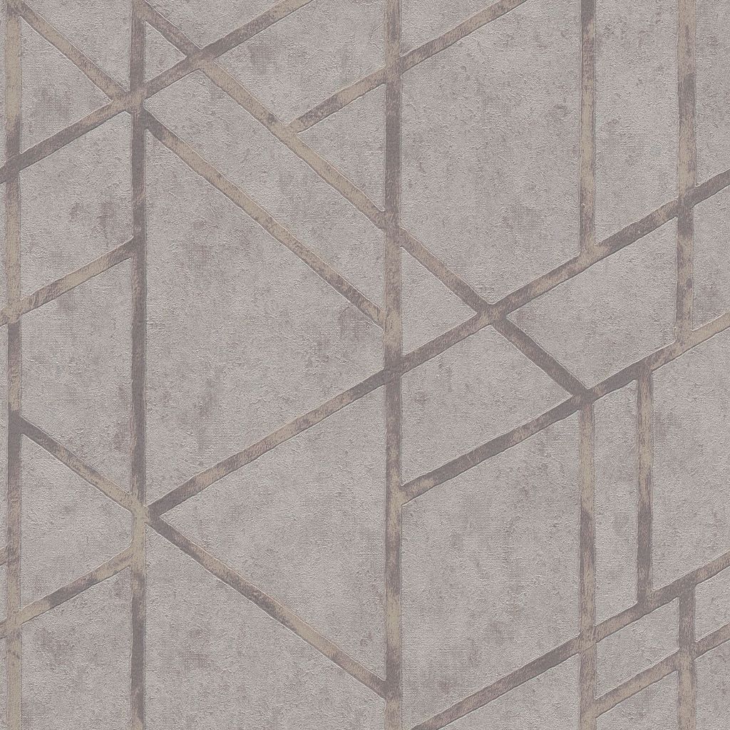 Profhome 369282-GU Grafik Tapete Geometrisch schimmernd grau silber 5,33 m2