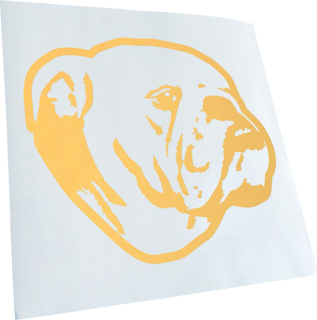 Kiwistar - Autoaufkleber - Bulldog Hund - Creme - 60x50cm - Aufkleber für Auto, Laptop, Fahrrad, LKW, Motorrad mehrfarbig JDM Decal Racing