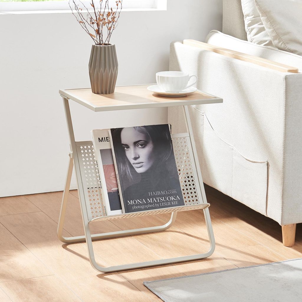 Stolik pomocniczy z półką na gazety „Jäller” metal 48 x 40 Zdjęcie produktu 